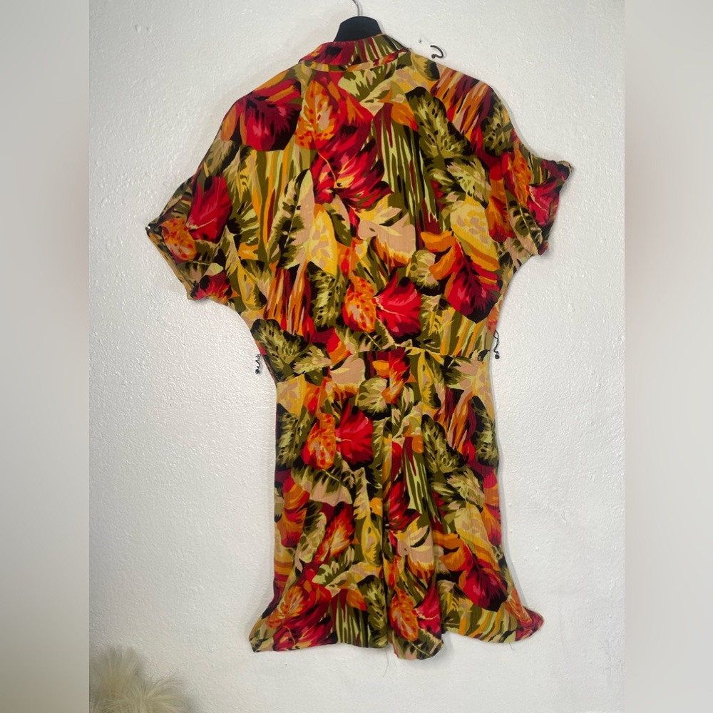 Cimarron Dress Tropical Floral Romper not new normal wear size 13/14 orange.